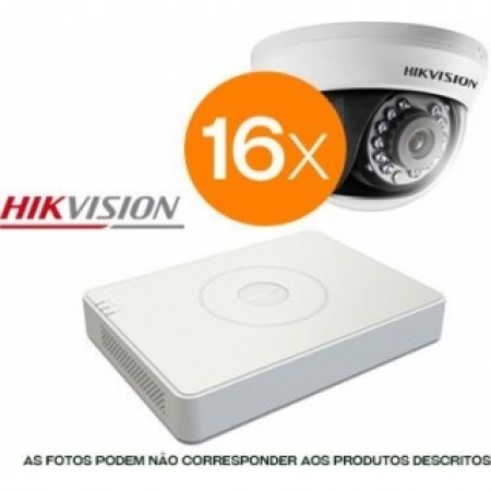 KIT VIDEOVIGILÂNCIA C/ 16 CÂMARAS GRAVADOR S/ HDD